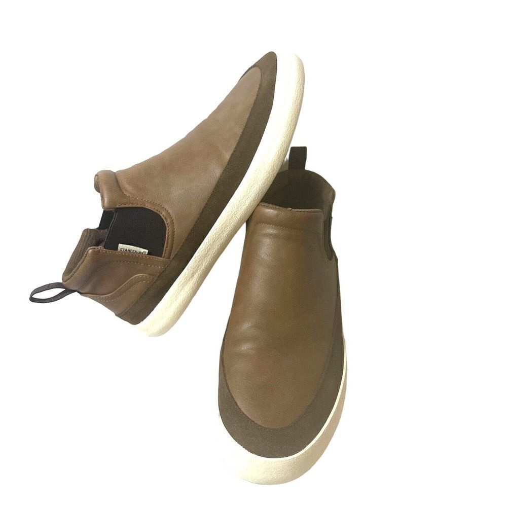 Staheekum Shoes Brown Comfort Casual Suede Leather Men's Size 9 Sneakers Slip On
